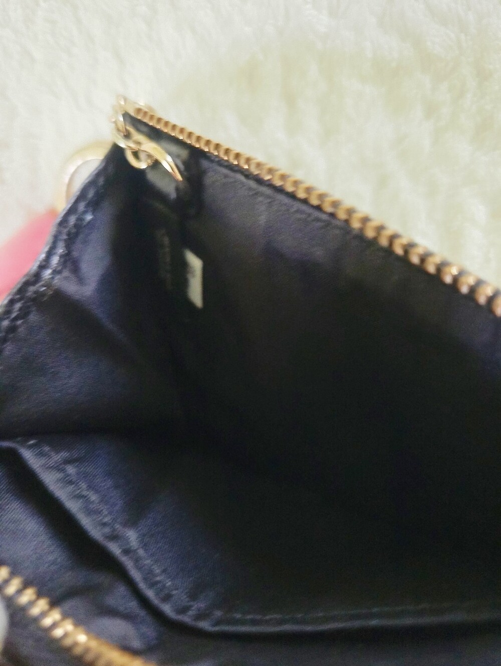 COACH ✨️ Women's Black Leather Zip Card Case with Key Ring - Picture 12 of 13